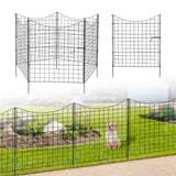 5 Panels Metal Decorative Garden Fence, No Dig Animal Dog Barrier, Garden Temporary Border Fencing 48156899