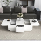 ON-TREND Coffee with 2 large Hidden Storage Compartment, Extendable Cocktail WF303591AAK