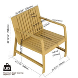 2-Piece Indoor/Outdoor Furniture set 1 Chairs & 1 Coffee Tables Waterproof PP Material - Easy W3450P323305