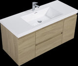 ZUN 48" Floating Bathroom Vanity with Sink, Modern Wall-Mounted Bathroom Storage Vanity Cabinet with W1573P152702