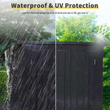 Garbage Bin Shed Stores 2 Trash Cans Metal Outdoor Bin Shed for Garbage Storage,Stainless Galvanized W540P309824