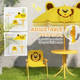 Kids Outdoor Activity Table with Foldable Chairs Yellow 95325722