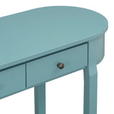 TREXM Elegant Retro Console Table with Curved Design Smooth Glaze for Entryways, Living Rooms N715P230796C