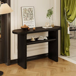 ZUN TREXM Elegant Minimalist Console Table with Rounded Edges and Sturdy Shelf Design for Entryway, N715P195554B