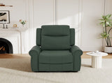 Manual Recliner 270&degSwivel Rocker Recliner Chair PU Leather Recliner with Massage and Heating, N763P363558F