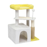 27.5in Cat Tree, Multi-level Cat Tower with Cat Scratching Post and Pad, Cozy Cat Condo, Padded Top 37744591