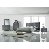 ZUN Light Grey Upholstered 6-drawer Double Dresser B062P186553