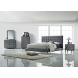 Light Grey Upholstered 6-drawer Double Dresser B062P186553