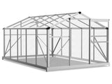6x10ft Hybrid Polycarbonate Greenhouse Silver 17543240