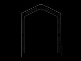 Metal Garden Arch L56.3'' x W16.93'' x H94.5'' Climbing Plants Support Rose Arch Outdoor Black 14900474