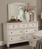 ZUN Antique White Finish1pc Dresser of 7 Drawers Traditional Design Hidden Drawer Classic Bedroom B011P183412