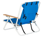 Portable High Strength Beach Chair with Adjustable Headrest Blue 16684635