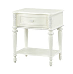 ZUN ACME Dorothy Nightstand w/1 Drawer, Ivory Finish BD02267