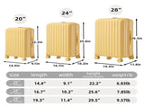 20"/24"/28" 3 pcs/set in ABS Spinner Wheel Luggage, Carry on Suitcase, with Cup Holder & USB Port & W2787P262958