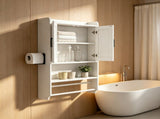 WallMounted Bathroom Storage Cabinet, Engineered Wood Wall Cabinet with Adjustable Shelf, Towel 11376310
