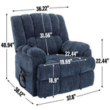Dual Motor Heat Massage Infinite Position Up to 350 LBS Electric Power Lift Recliners with W3224P288489