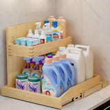 Under Sink Organizers and Storage 22" W x 21" D, 2 Tier Pull Out Cabinet Organizer with Hard Close, T3210P277247