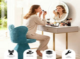 Vanity Chair with Butterfly Back,Swivel Accent Chair Dining Chairs,Makeup Stool for Bedroom Dressing 09159558