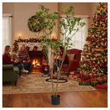 5.2FT Faux Citrus Tree Artificial Plant Natural Leaves & Small Flowers False Tree Perfect Home 32217231