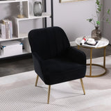 Modern Mid Century Chair velvet Sherpa Armchair for Living Room Bedroom Office Easy Assemble W1361102502