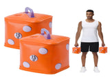 Water Filled Dumbbells Set, Fun Dice Style Travel Foldable Dumbbells,Fitness Dumbbell Pairs 15lbs, 25456636