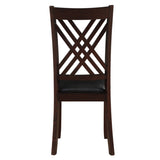 Black and Espresso Cross Back Side Chairs B062P186534