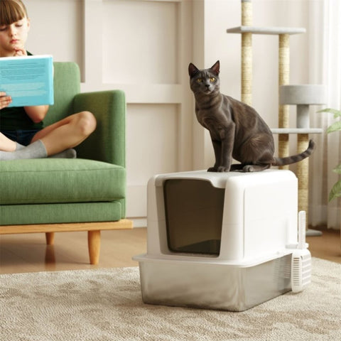 ZUN Cat Litter Box、Cat Litter Box Enclosure 77756697