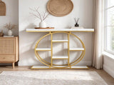 39.4" Console Table, Industrial Sofa Table with Storage Shelves for Living Room, Hallway & Entryway 83434255