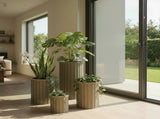 Round Strata Column Planter MD - Grey Brown B2755P462158