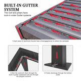 8640 Louver Pergola 10x13FT Aluminum Frame & Steel Louvers W2089P187617