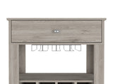 DEPOT E-SHOP Margh Bar Cart Drawer, Light Gray B097133242