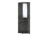 Smokey Oak 3-Tier Shelf Bar Cabinet B062P175172