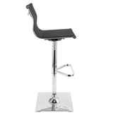Mirage Contemporary Adjustable Barstool with Swivel in Black by LumiSource B202P222340