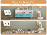 Kids bookcase with Collapsible Fabric Drawers, Children's Book Display, Toy Storage Cabinet 15986416