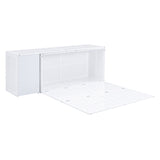 Queen Size Murphy Bed with Rotable Desk, White 11589562
