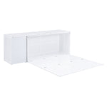 ZUN Queen Size Murphy Bed with Rotable Desk, White 11589562