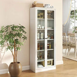 Metal Kitchen Pantry - 72" Tall Storage with 5 Adjustable Shelves, White Freestanding 19252477