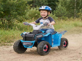 2 in 1 Kids Ride On ATV with Removable Trailer, 6V Electric Quad for Toddlers Ages 3 Navy 33075439