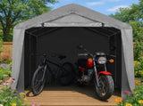 8X8FT Outdoor Storage Shelter Shed GREY 77980456