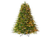 7.5FT Premium Life-Like Full Flocked Christmas Tree with Sturdy Metal Stand, Fire-Resistant Tips, N710P523033F
