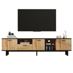 ZUN Modern TV Stand with 4 Cabinets& Open Shelves, Color-matching Media Console Table for TVs up to N710P172959P