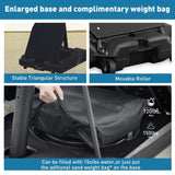 Portable & Adjustable Basketball Hoop 6ft-10ft Height Range, 43" Shatterproof Backboard - Perfect T3772P351793