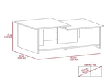 Linlock 1-Shelf Coffee Table Black Wengue B06280508