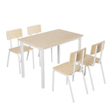 ZUN 5-Piece Dining Table Set with 4 Chairs, 43" Kitchen Table & Chairs Set for 4, Dining Room Table with W578133460