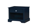 Wooden Nightstand with Bottom Shelf, Blue B016P251389