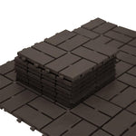 ZUN Patio Interlocking Deck Tiles, 12"x12" Square Composite Decking Tiles, Four Slat Plastic Outdoor W1859P184890