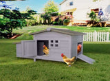 Outdoor Free-Range Wooden Chicken Coop with Asphalt Roof, Leak-Proof Pull-Out Tray, Secure Predator 86803503