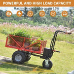 ZUN Wheelbarrow Utility Cart Electric Powered Cart 48V28Ah 500W Capacity 500lbs Material Hauler 33630130