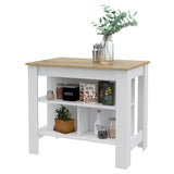 Brooklyn Kitchen Island, Three Concealed Shelves B128P148676