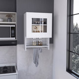 Kitchen Wall Cabinet Papua, Three Shelves, White Finish B092123309
